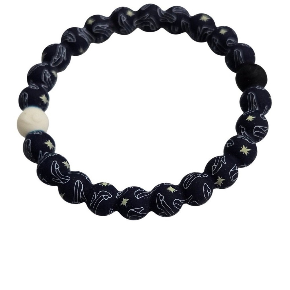 Lokai Unisex Disney Cinderella Glass Slipper Bracelet Navy Blue Silicone XS